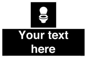 Custom information: black panel wc toilet